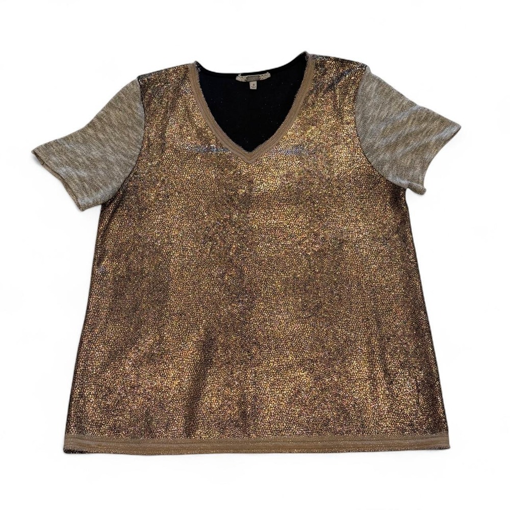 BKE Gimmicks Metallic Copper Tee